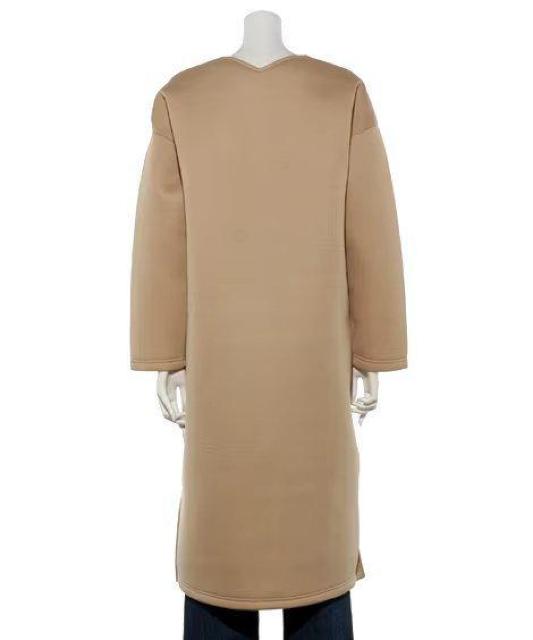 ★【Ray Cassin】レイカズン☆ベージュふわかる柔らか可愛い♪お洒落ウエットスーツ生地♪ダイバー素材♪ノーカラーロングコート < ブランド  ★【Ray Cassin】レイカズン☆ベージュふわかる柔らか可愛い♪お洒落ウエットスーツ生地♪ダイバー素材♪ノーカラーロングコート < ブランドの