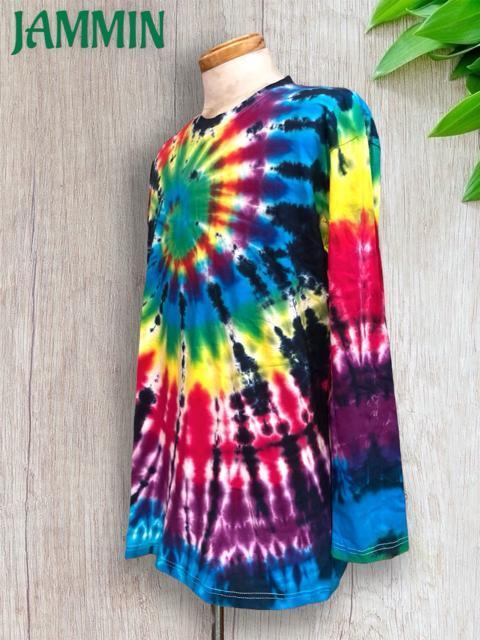 タイダイロンT カラフル サイケ ヒッピー エスニック アジアン < 男性ファッション  タイダイロンT カラフル サイケ ヒッピー エスニック アジアン < 男性ファッションの