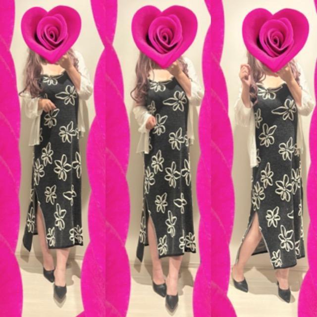 w closet★スリット入りお花ロングワンピース★ < ブランド  w closet★スリット入りお花ロングワンピース★ < ブランドの