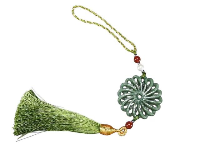 色合い良好天然石ひすい本翡翠ツイスト菊紋形壁掛け飾り車内飾りかわいい < インテリア/ライフ 色合い良好天然石ひすい本翡翠ツイスト菊紋形壁掛け飾り車内飾りかわいい < インテリア/ライフの