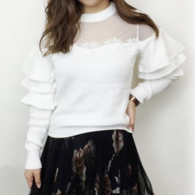 Lily Brown★フリルスリーブニットプルオーバー★ < ブランド Lily Brown★フリルスリーブニットプルオーバー★ < ブランドの