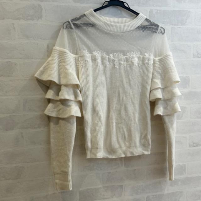 Lily Brown★フリルスリーブニットプルオーバー★ < ブランド Lily Brown★フリルスリーブニットプルオーバー★ < ブランドの