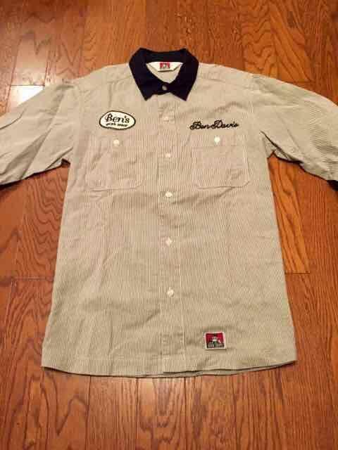 BEN DAVIS ワーク シャツ ヒッコリー ワッペン 刺繍 日本製 アメカジ メンズ ベンデイビス  < ブランド  BEN DAVIS ワーク シャツ ヒッコリー ワッペン 刺繍 日本製 アメカジ メンズ ベンデイビス   < ブランドの