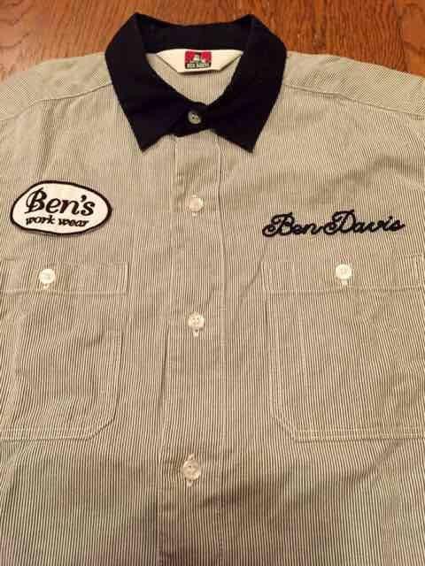 BEN DAVIS ワーク シャツ ヒッコリー ワッペン 刺繍 日本製 アメカジ メンズ ベンデイビス  < ブランド  BEN DAVIS ワーク シャツ ヒッコリー ワッペン 刺繍 日本製 アメカジ メンズ ベンデイビス  < ブランドの