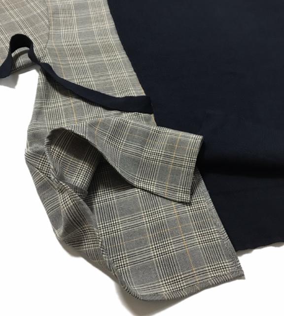 IEDITフェリシモ〓ニット+チェックシャツのドッキングトップス(L)新品〓 < ブランド  IEDITフェリシモ〓ニット+チェックシャツのドッキングトップス(L)新品〓 < ブランドの