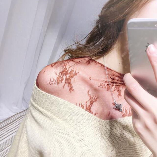 送料無料 新品 レース チュール トップス レディース ハイネック レースインナー シースルー < 女性ファッション  送料無料 新品 レース チュール トップス レディース ハイネック レースインナー シースルー < 女性ファッションの