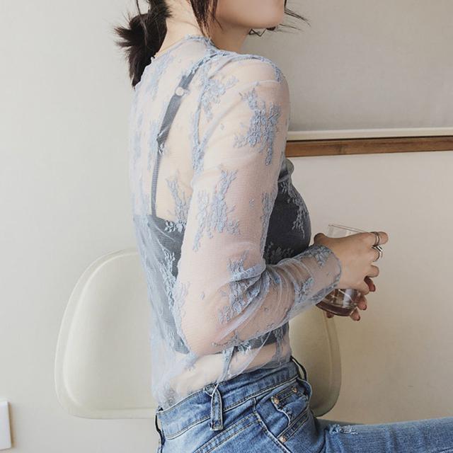 送料無料 新品 レース チュール トップス レディース ハイネック レースインナー シースルー < 女性ファッション  送料無料 新品 レース チュール トップス レディース ハイネック レースインナー シースルー < 女性ファッションの