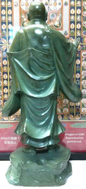 僧侶の像 高さ24cm 合金製 青銅色 牧田秀雲作 像 仏像 仏教美術 伝統工芸 左手に数珠 高岡銅器 銅像 日蓮上人 < インテリア/ライフ  僧侶の像 高さ24cm 合金製 青銅色 牧田秀雲作 像 仏像 仏教美術 伝統工芸 左手に数珠 高岡銅器 銅像 日蓮上人 < インテリア/ライフの