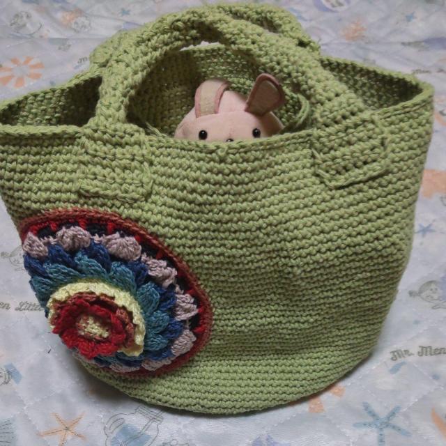 手編みの手提げバック < ペット/手芸/園芸  手編みの手提げバック < ペット/手芸/園芸の