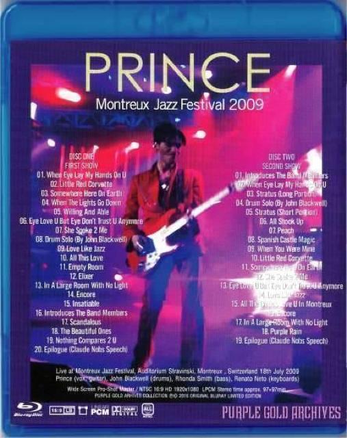 PRINCE MONTREUX JAZZ FESTIVAL 2009 vX(2Blu-Ray)