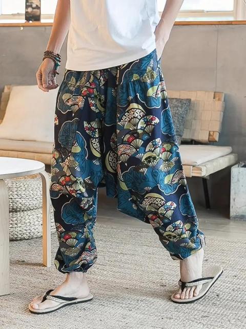 超お買い得1790円★mensゆったりカラーファン柄パンツ、綿100%、ポケット付き、 USAサイズM(日本サイズXL相当) < 男性ファッション  超お買い得1790円★mensゆったりカラーファン柄パンツ、綿100%、ポケット付き、 USAサイズM(日本サイズXL相当)  < 男性ファッションの