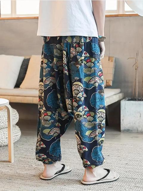 超お買い得1790円★mensゆったりカラーファン柄パンツ、綿100%、ポケット付き、 USAサイズM(日本サイズXL相当) < 男性ファッション  超お買い得1790円★mensゆったりカラーファン柄パンツ、綿100%、ポケット付き、 USAサイズM(日本サイズXL相当) < 男性ファッションの