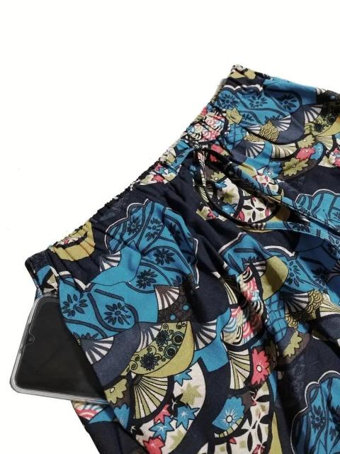 超お買い得1790円★mensゆったりカラーファン柄パンツ、綿100%、ポケット付き、 USAサイズM(日本サイズXL相当) < 男性ファッション  超お買い得1790円★mensゆったりカラーファン柄パンツ、綿100%、ポケット付き、 USAサイズM(日本サイズXL相当) < 男性ファッションの