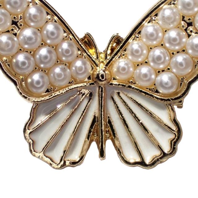 金色 蝶 蝶々 人工パール 人工真珠 ピンブローチ ブローチ ピンバッジ バッジ ピンズ ラペルピン B < 女性アクセサリー/時計 金色 蝶 蝶々 人工パール 人工真珠 ピンブローチ ブローチ ピンバッジ バッジ ピンズ ラペルピン B < 女性アクセサリー/時計の