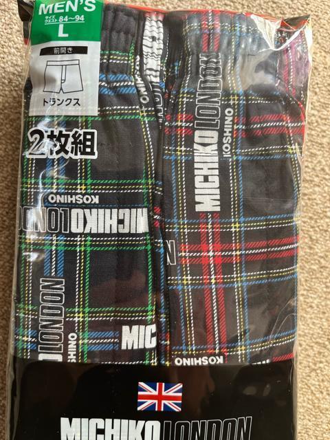Lサイズ!2枚組ブランド品!MICHIKO LONDON KOSHINO!タータンチェック柄!高貴に素敵!前開きあり!トランクス! < 男性ファッション  Lサイズ!2枚組ブランド品!MICHIKO LONDON KOSHINO!タータンチェック柄!高貴に素敵!前開きあり!トランクス!  < 男性ファッションの