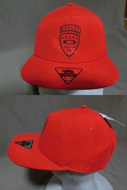 USA購入【Oakley Foundation Cap】ロゴプリントCAP赤 < ブランド  USA購入【Oakley Foundation Cap】ロゴプリントCAP赤 < ブランドの
