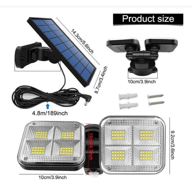 120LED センサーライト ソーラー 3灯モード 人感 < 家電/AV  120LED センサーライト ソーラー 3灯モード 人感 < 家電/AVの