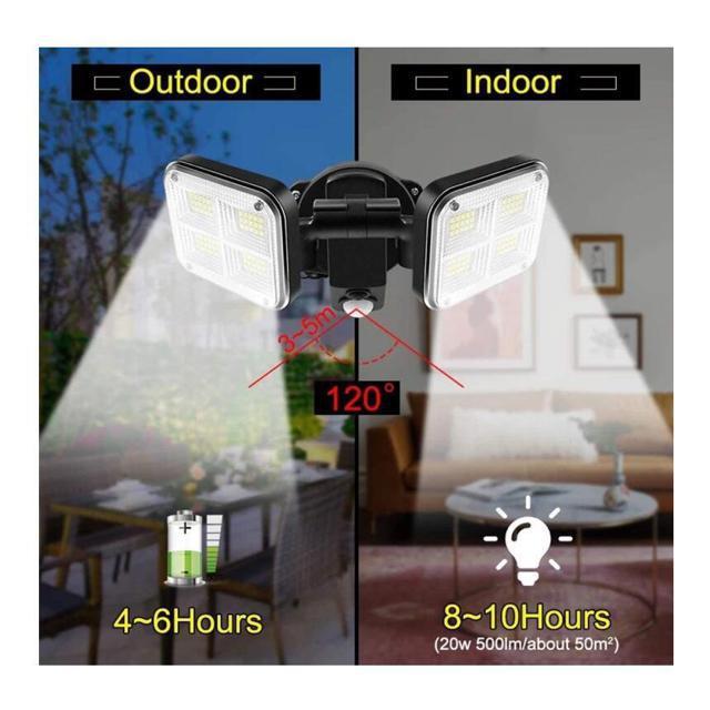 120LED センサーライト ソーラー 3灯モード 人感 < 家電/AV  120LED センサーライト ソーラー 3灯モード 人感 < 家電/AVの