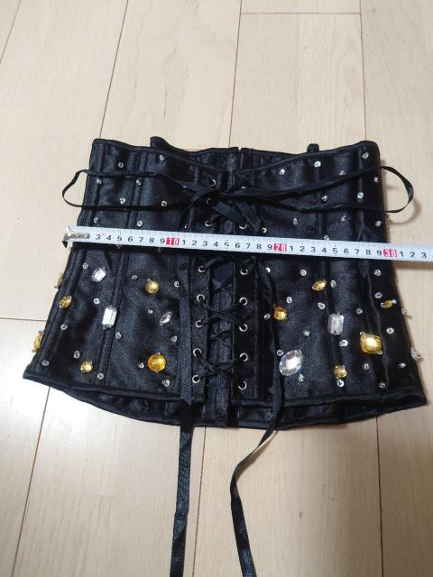 ハロウィンコスプレ ビジュー付きコルセット ブラック < 女性ファッション  ハロウィンコスプレ ビジュー付きコルセット ブラック < 女性ファッションの