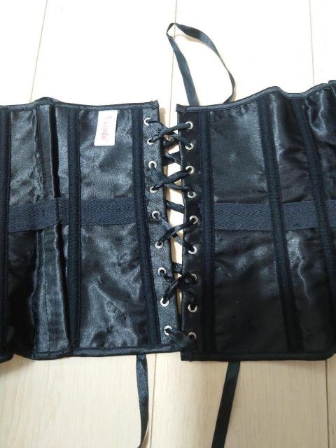 ハロウィンコスプレ ビジュー付きコルセット ブラック < 女性ファッション  ハロウィンコスプレ ビジュー付きコルセット ブラック < 女性ファッションの