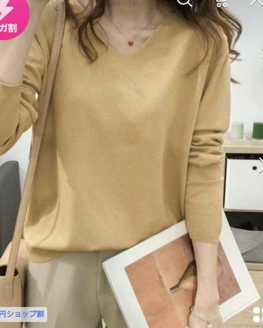 新品なめらか生地トップス フリーサイズ キャメル < 女性ファッション  新品なめらか生地トップス フリーサイズ キャメル  < 女性ファッションの