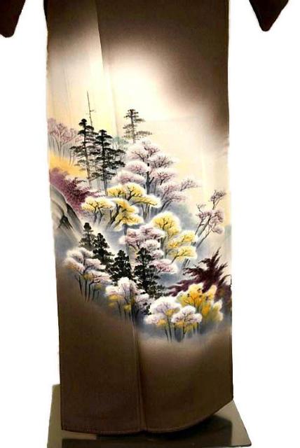 【最高級】新品同様 作家物 手描き 暈し染め 金彩 湖畔の風景 5つ紋 比翼付 色留袖 身丈159cm 裄63cm T3493 < 女性ファッション  【最高級】新品同様 作家物 手描き 暈し染め 金彩 湖畔の風景 5つ紋 比翼付 色留袖 身丈159cm 裄63cm T3493 < 女性ファッションの