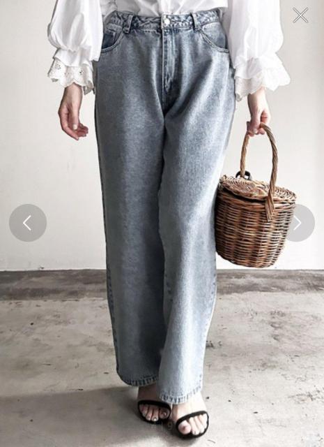 COMMONWARE コモンウエア 2024ssルーズテーパードデニム Lサイズ ユニセックスデニム ウォッシュブルー < 女性ファッション COMMONWARE コモンウエア 2024ssルーズテーパードデニム Lサイズ ユニセックスデニム ウォッシュブルー < 女性ファッションの