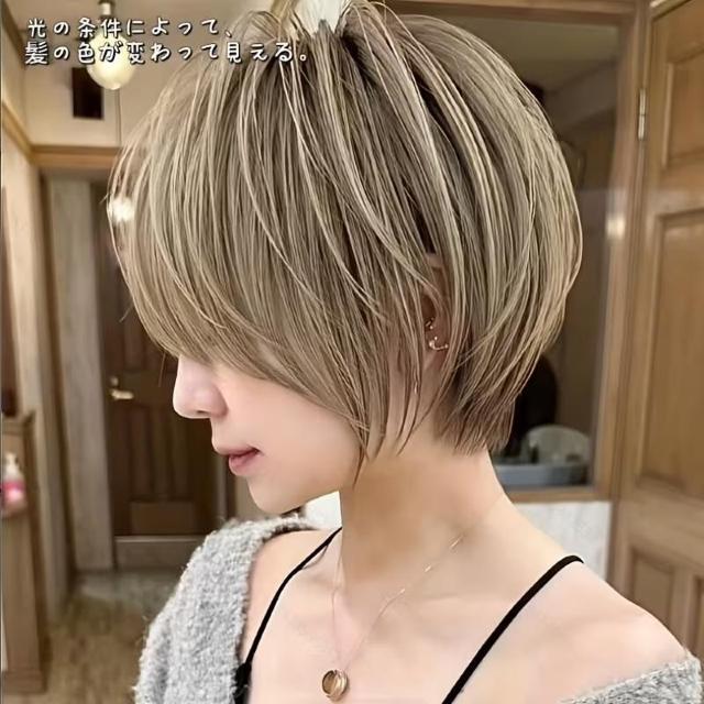 超お買い得1890円★ショートヘア日本風、フルヘッドローズネット自然通気性、頭皮刺激なし簡単白髪カバー、コスプレ リネン色 < 女性ファッション 超お買い得1890円★ショートヘア日本風、フルヘッドローズネット自然通気性、頭皮刺激なし簡単白髪カバー、コスプレ リネン色 < 女性ファッションの