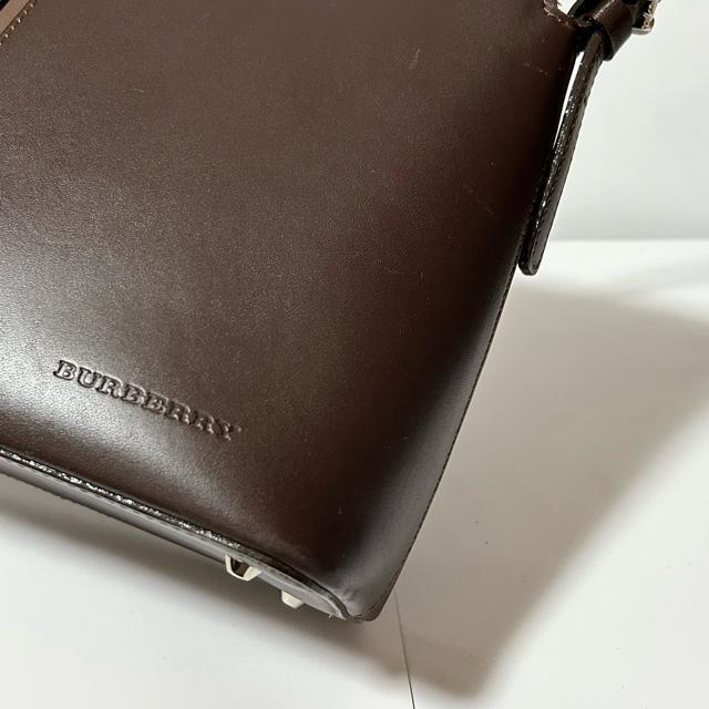 BURBERRY バーバリー ショルダーバッグ 肩掛け バッグ レザー ブラウン シルバー金具 レディース < ブランド BURBERRY バーバリー ショルダーバッグ 肩掛け バッグ レザー ブラウン シルバー金具 レディース < ブランドの