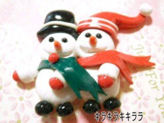 《New》クリスマス<樹脂粘土>★仲良し雪ダルマ*デコパーツ < 香水/コスメ/ネイル 《New》クリスマス<樹脂粘土>★仲良し雪ダルマ*デコパーツ < 香水/コスメ/ネイルの