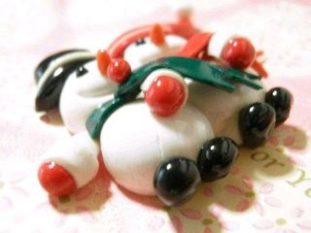 《New》クリスマス<樹脂粘土>★仲良し雪ダルマ*デコパーツ < 香水/コスメ/ネイル 《New》クリスマス<樹脂粘土>★仲良し雪ダルマ*デコパーツ < 香水/コスメ/ネイルの