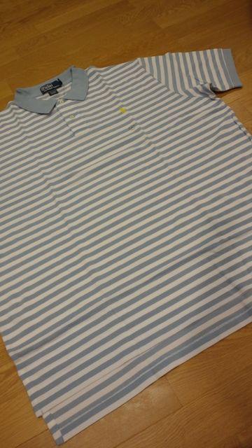 新品POLORALPH LAUREN ボーダーポロシャツ XXL→3XL 水色グレー < 男性ファッション  新品POLORALPH LAUREN ボーダーポロシャツ XXL→3XL 水色グレー  < 男性ファッションの