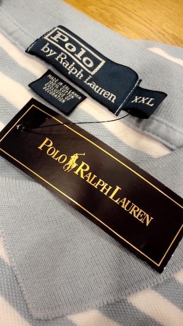 新品POLORALPH LAUREN ボーダーポロシャツ XXL→3XL 水色グレー < 男性ファッション  新品POLORALPH LAUREN ボーダーポロシャツ XXL→3XL 水色グレー < 男性ファッションの