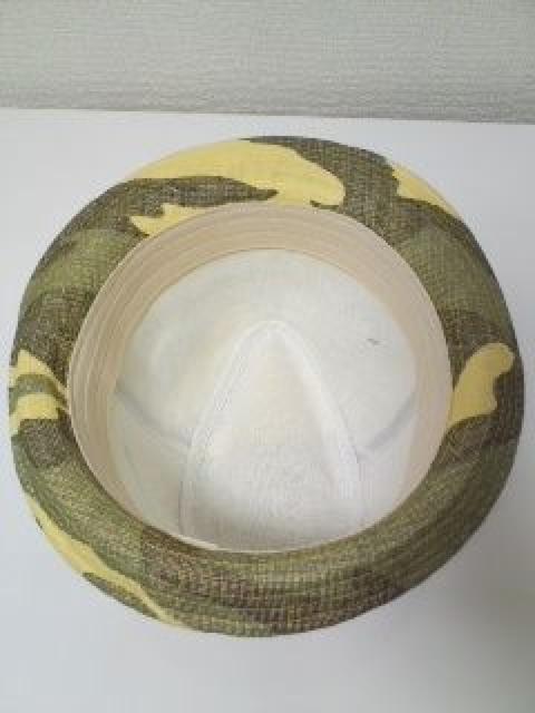 カーキイエローのアーミー柄〓キラキラハート付summerハット帽子〓新品 < 女性ファッション カーキイエローのアーミー柄〓キラキラハート付summerハット帽子〓新品 < 女性ファッションの