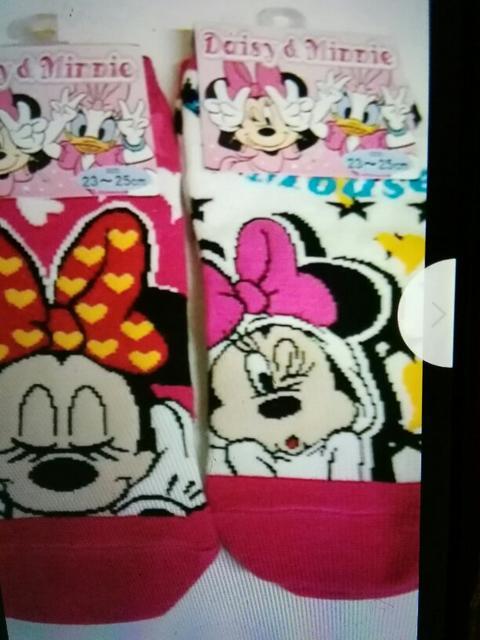 ミニー靴下2柄セット23〜25p < アニメ/コミック/キャラクター  ミニー靴下2柄セット23〜25p  < アニメ/コミック/キャラクターの