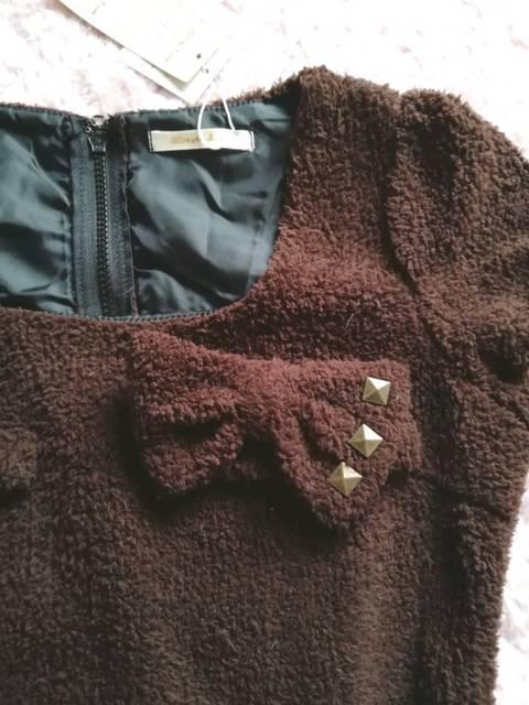 新品☆Style Lab*リボン付きふわもこワンピ < 女性ファッション 新品☆Style Lab*リボン付きふわもこワンピ < 女性ファッションの