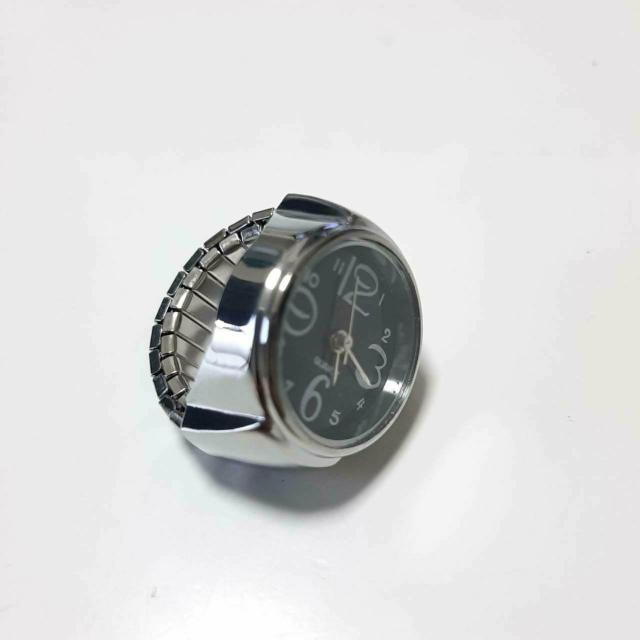 新品 未使用 指輪 時計 シンプル 黒 < 女性アクセサリー/時計  新品 未使用 指輪 時計 シンプル 黒 < 女性アクセサリー/時計の