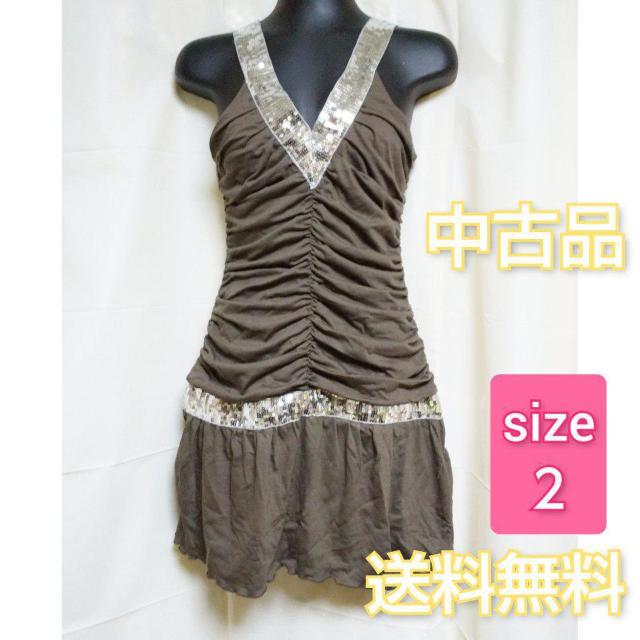 キラキラスパンコール付ワンピース★中古品size→2 < 女性ファッション  キラキラスパンコール付ワンピース★中古品size→2  < 女性ファッションの