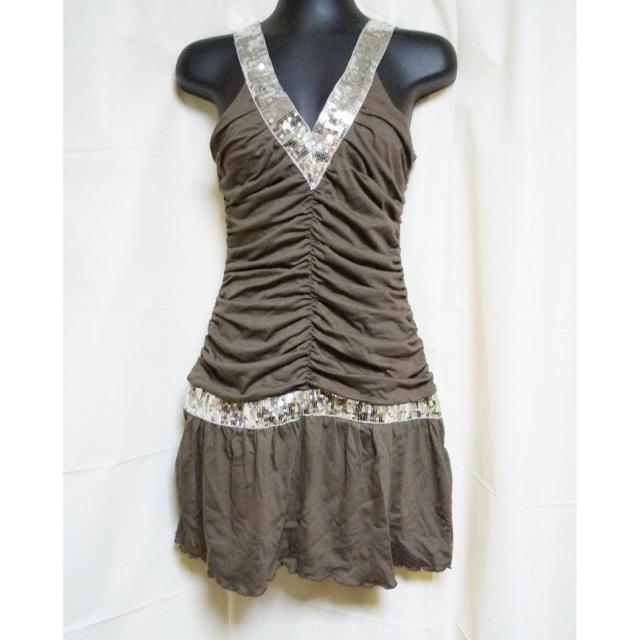 キラキラスパンコール付ワンピース★中古品size→2 < 女性ファッション  キラキラスパンコール付ワンピース★中古品size→2 < 女性ファッションの