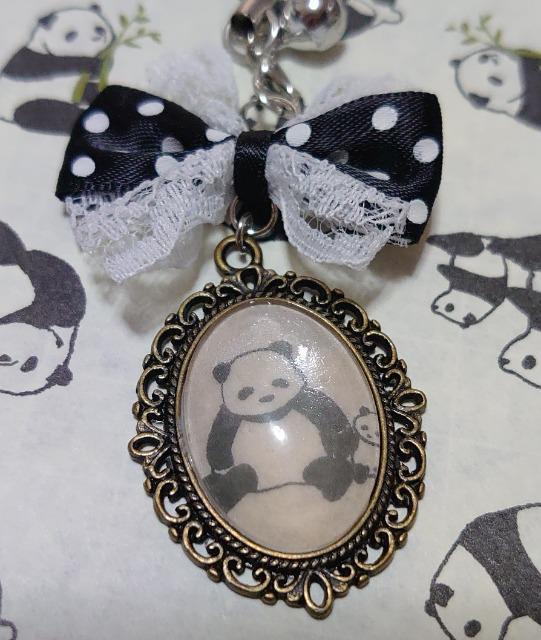 ハンドメイド♪カボションチャームストラップ★パンダ・ドットリボン★@【クリスマスオーナメントにも】 < ペット/手芸/園芸 ハンドメイド♪カボションチャームストラップ★パンダ・ドットリボン★@【クリスマスオーナメントにも】 < ペット/手芸/園芸の