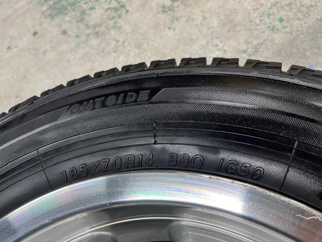 0192049)激安国産中古スタッドレスタイヤ4本ヨコハマアイスガード社外アルミホイールコンパクトカー185/70R14送料無料 < 自動車/バイク 0192049)激安国産中古スタッドレスタイヤ4本ヨコハマアイスガード社外アルミホイールコンパクトカー185/70R14送料無料 < 自動車/バイク