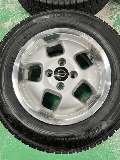 0192049)激安国産中古スタッドレスタイヤ4本ヨコハマアイスガード社外アルミホイールコンパクトカー185/70R14送料無料 < 自動車/バイク 0192049)激安国産中古スタッドレスタイヤ4本ヨコハマアイスガード社外アルミホイールコンパクトカー185/70R14送料無料 < 自動車/バイク