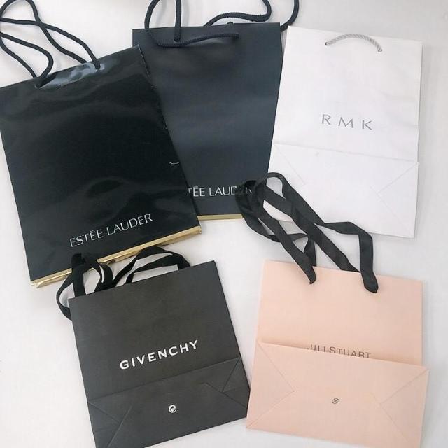 ◆コスメ系ショッパー5枚セット◆Estee Lauder/RMK/JILL/GIVENCHY★持ち帰りのみ < 女性ファッション ◆コスメ系ショッパー5枚セット◆Estee Lauder/RMK/JILL/GIVENCHY★持ち帰りのみ < 女性ファッションの