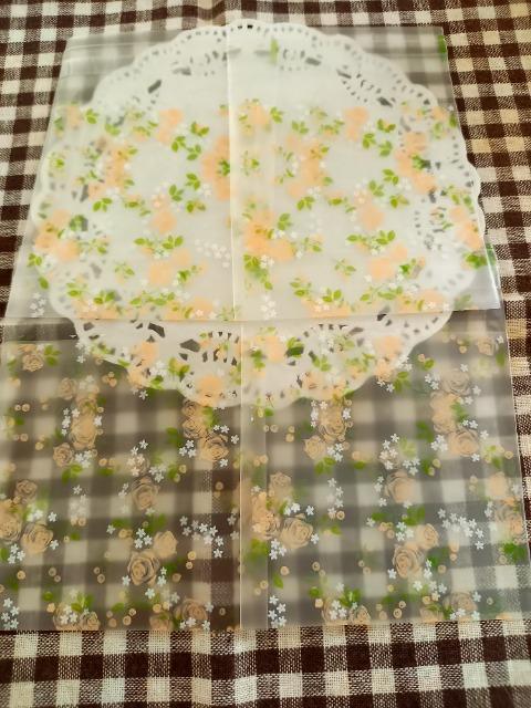 お裾分け☆薔薇柄フロストラッピング袋4枚☆ < インテリア/ライフ お裾分け☆薔薇柄フロストラッピング袋4枚☆ < インテリア/ライフの