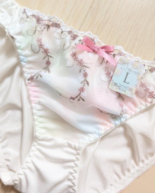 L★ラメフラワー刺繍★フルバックショーツ★新品★送料無料 < 女性ファッション  L★ラメフラワー刺繍★フルバックショーツ★新品★送料無料 < 女性ファッションの