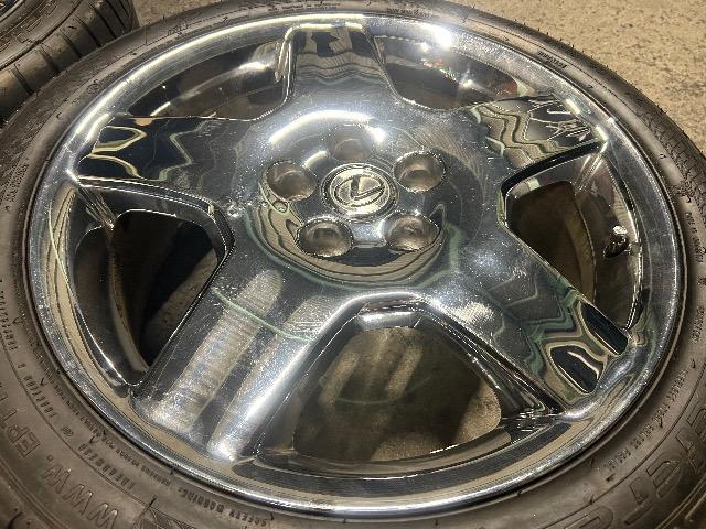 8072153)美品レクサスLS430純正アルミホイール30セルシオユーロメッキ4本バリ溝タイヤセット225/45ZR18送料無料 < 自動車/バイク 8072153)美品レクサスLS430純正アルミホイール30セルシオユーロメッキ4本バリ溝タイヤセット225/45ZR18送料無料 < 自動車/バイク