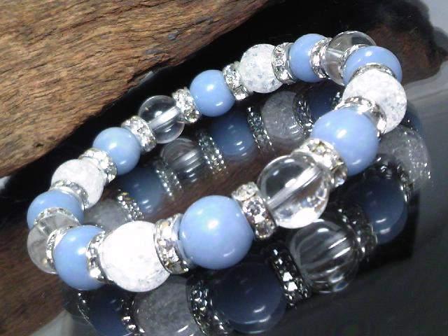 エンジェライト§クラック水晶§水晶10ミリ数珠 < 男性アクセサリー/時計  エンジェライト§クラック水晶§水晶10ミリ数珠  < 男性アクセサリー/時計の