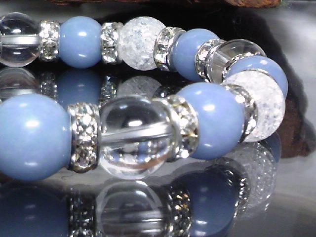 エンジェライト§クラック水晶§水晶10ミリ数珠 < 男性アクセサリー/時計  エンジェライト§クラック水晶§水晶10ミリ数珠 < 男性アクセサリー/時計の