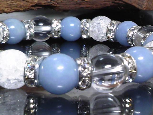 エンジェライト§クラック水晶§水晶10ミリ数珠 < 男性アクセサリー/時計  エンジェライト§クラック水晶§水晶10ミリ数珠 < 男性アクセサリー/時計の