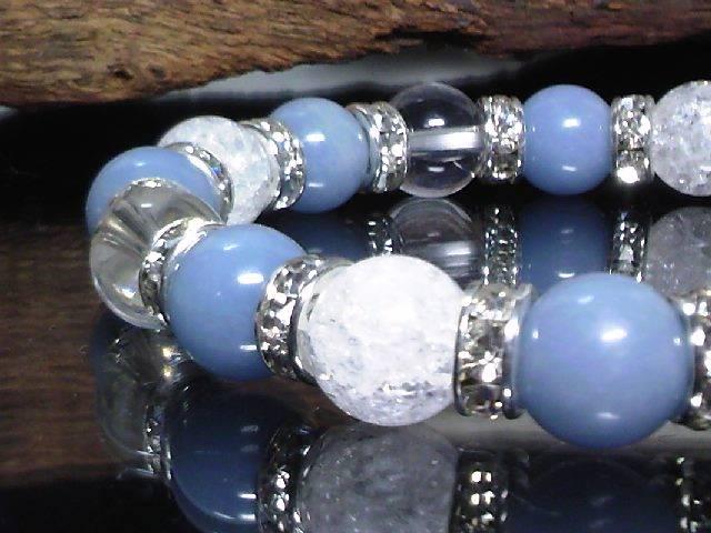 エンジェライト§クラック水晶§水晶10ミリ数珠 < 男性アクセサリー/時計  エンジェライト§クラック水晶§水晶10ミリ数珠 < 男性アクセサリー/時計の